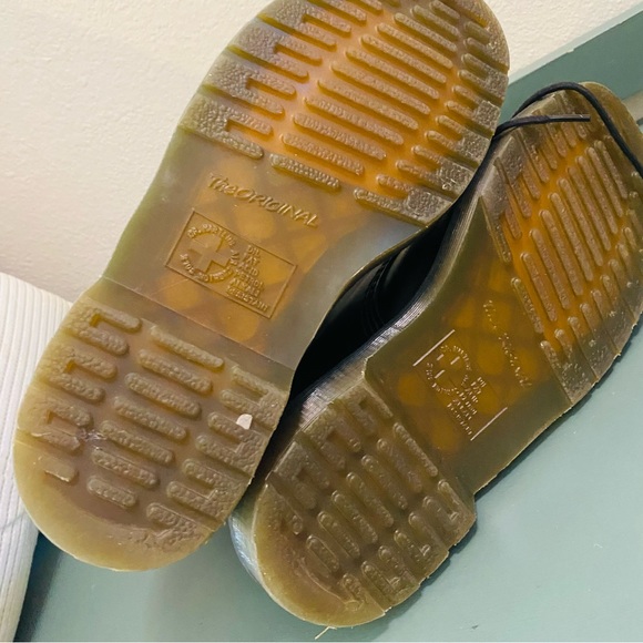 Dr. Martens 14045 Black Combat Boots Women's Size  8 Men’s Size 7 Vegan Air Wair - Picture 7 of 10